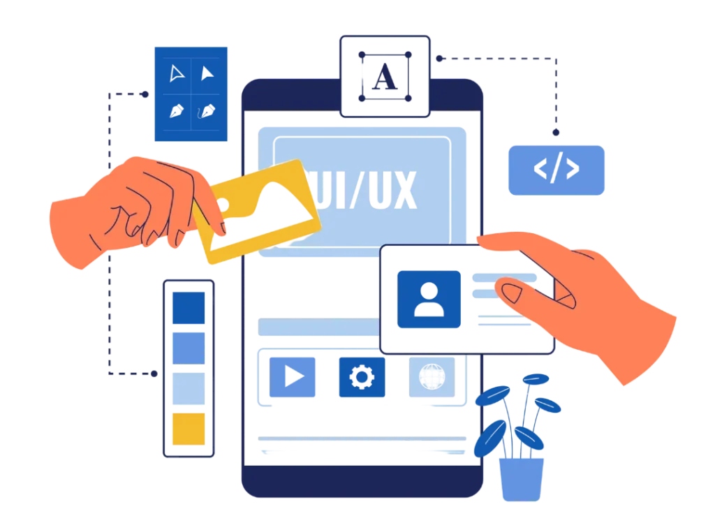 UI/UX design stage with Web Development Services in Kerala